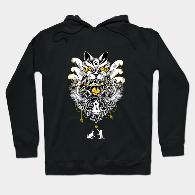 Cat Sacred Ritual Hoodie by GODZILLARGE